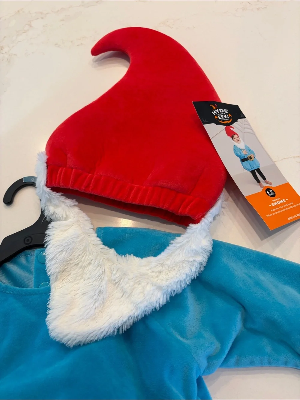 Target Hyde & Eek Babies  Blue Gnome Costume with Red Hat - Picture 3 of 11